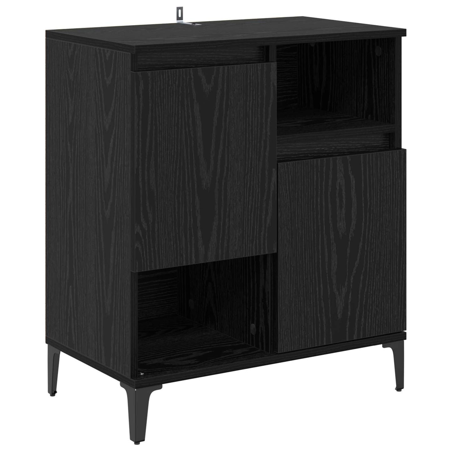 vidaXL Sideboard Black Oak 60 x 35 x 70 cm Engineered Wood