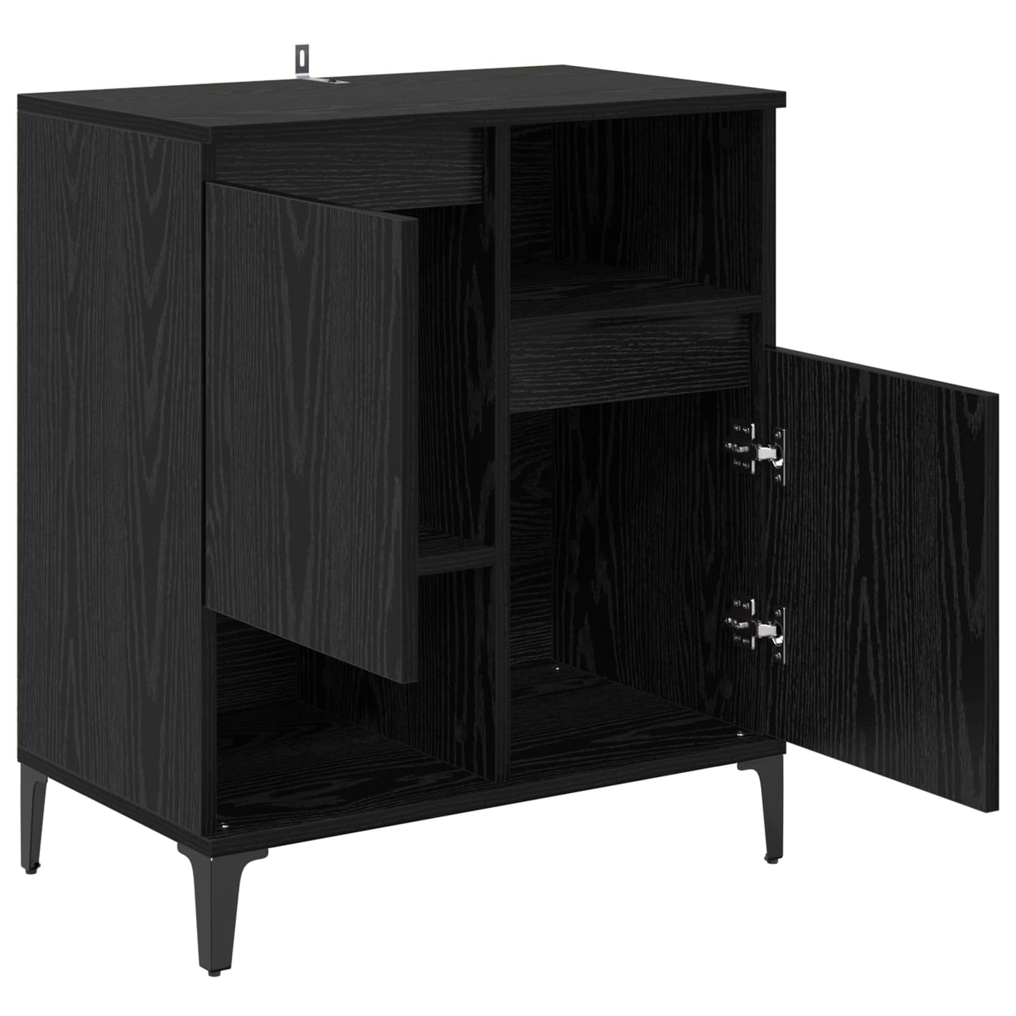 vidaXL Sideboard Black Oak 60 x 35 x 70 cm Engineered Wood