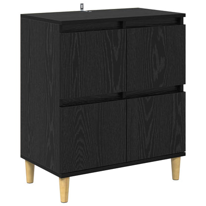 vidaXL Sideboard Black Oak 60 x 35 x 70 cm Engineered Wood