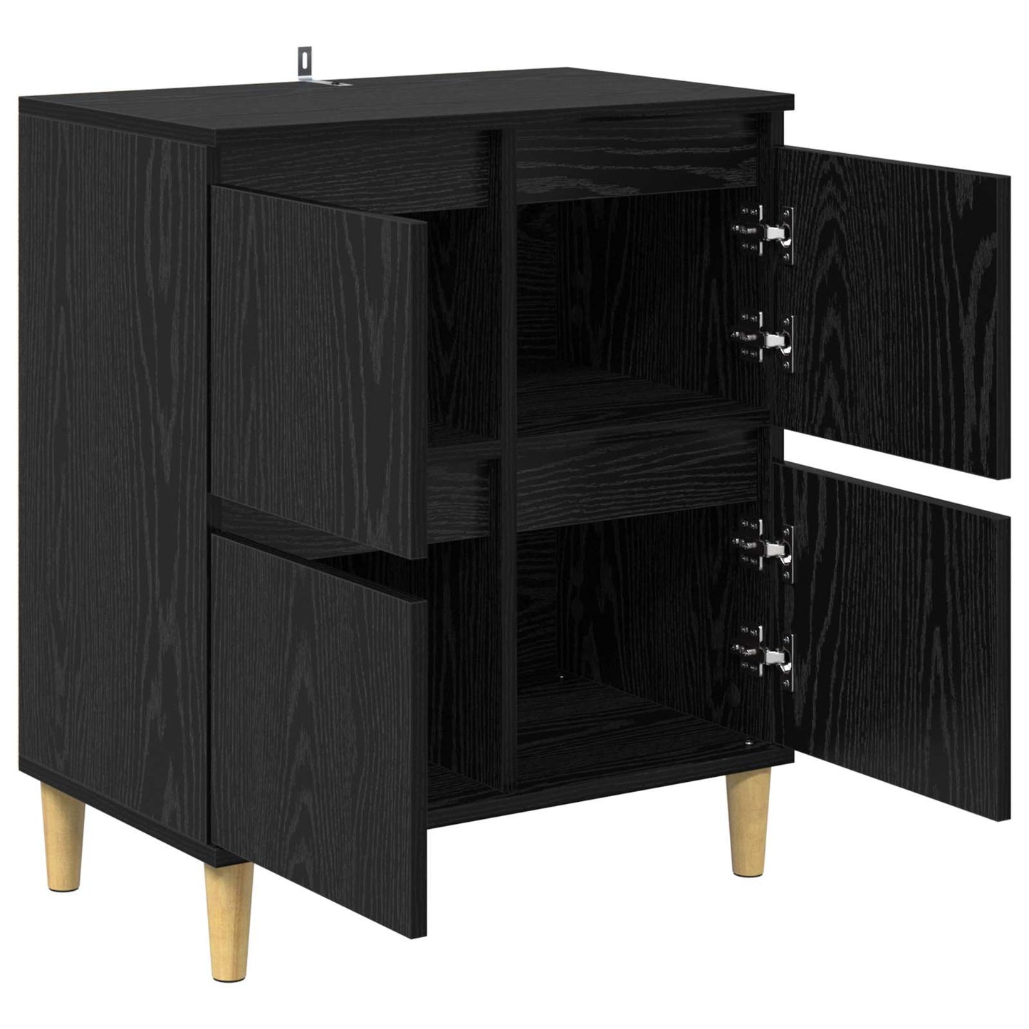 vidaXL Sideboard Black Oak 60 x 35 x 70 cm Engineered Wood