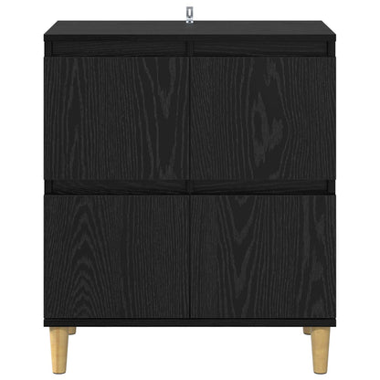 vidaXL Sideboard Black Oak 60 x 35 x 70 cm Engineered Wood