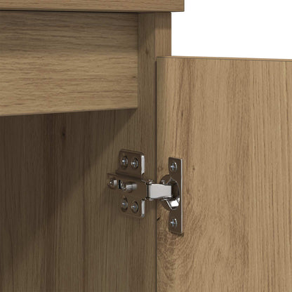 vidaXL Sideboard Artisan Oak 60 x 35 x 70 cm Engineered Wood and Iron