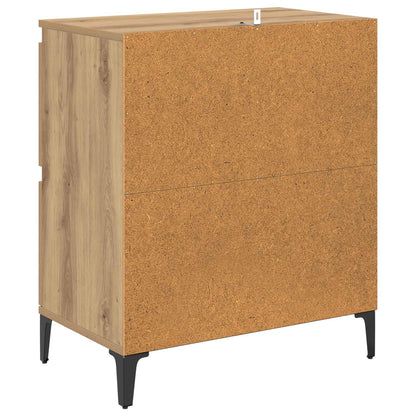 vidaXL Sideboard Artisan Oak 60 x 35 x 70 cm Engineered Wood and Iron