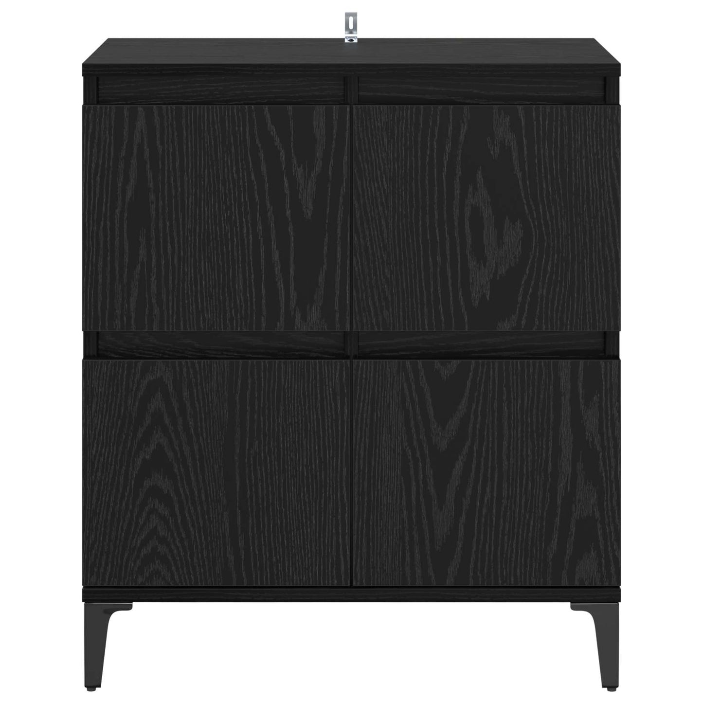 vidaXL Sideboard Black Oak 60 x 35 x 70 cm Engineered Wood and Iron