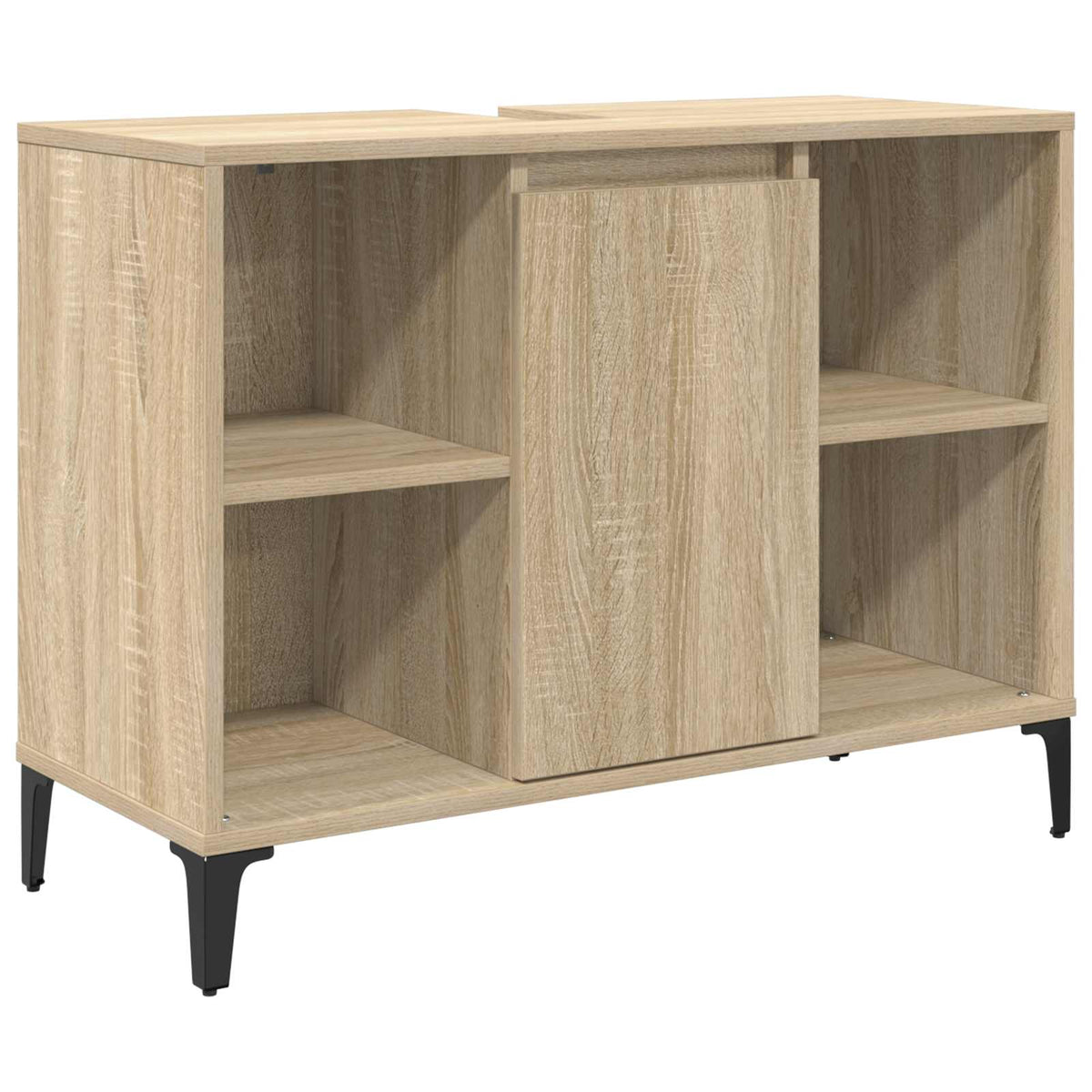 vidaXL Sink cabinet with Shelf with Storage Sonoma Oak 80 x 33 x 60 cm