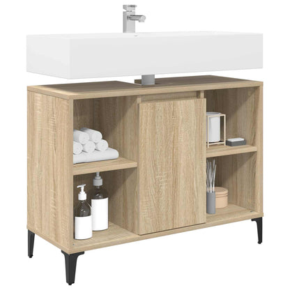 vidaXL Sink cabinet with Shelf with Storage Sonoma Oak 80 x 33 x 60 cm