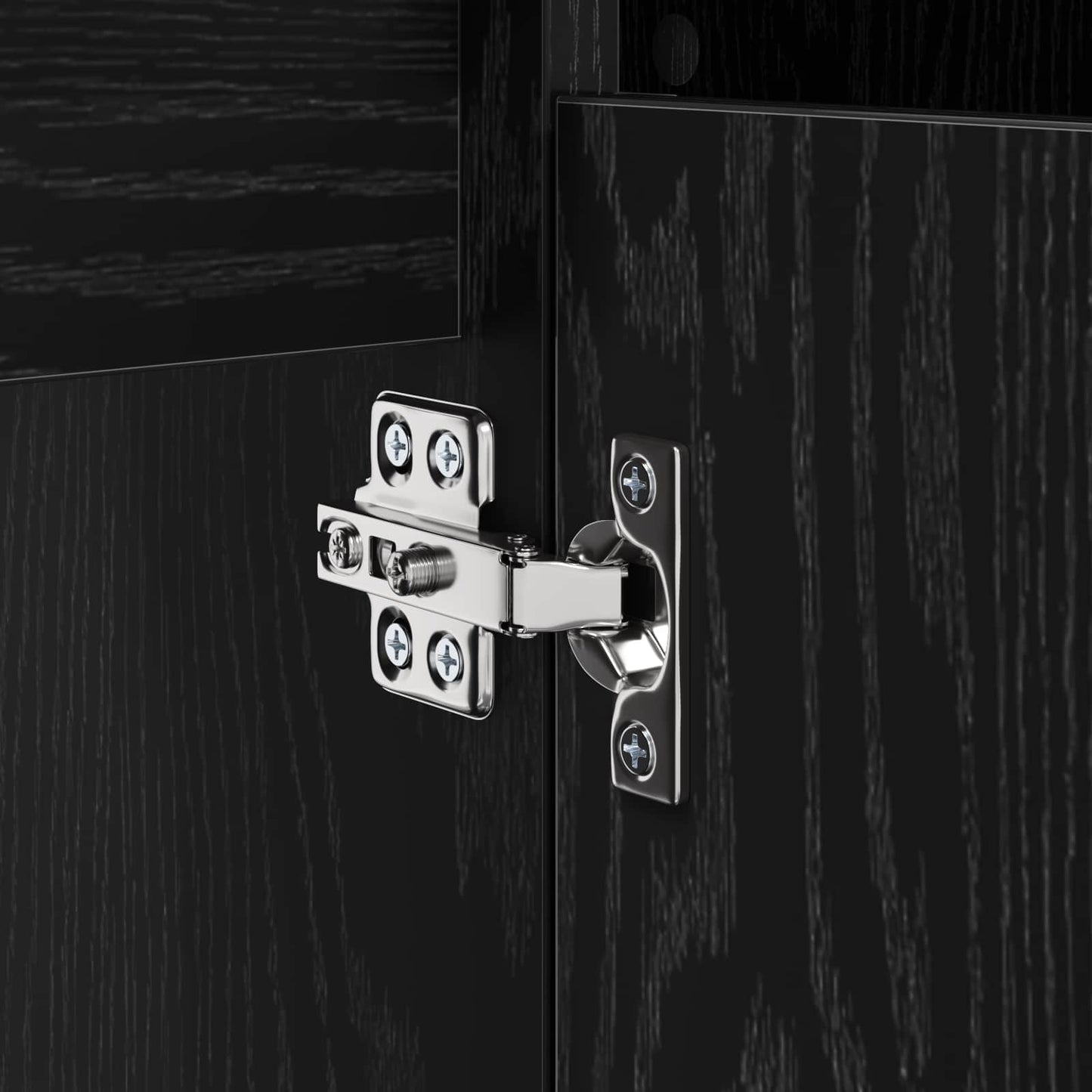 vidaXL Sink cabinet Black Oak 80 x 33 x 60 cm Engineered Wood and Iron
