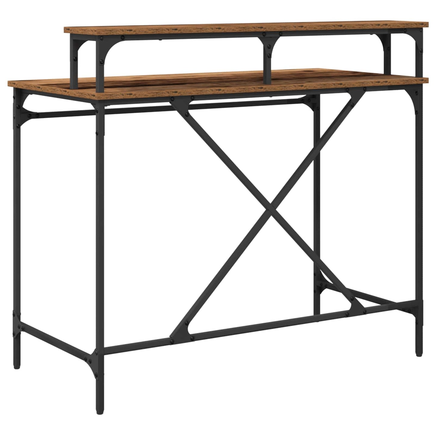 vidaXL Desk Old Wood 100 x 50 x 90 cm Engineered Wood