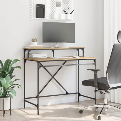 vidaXL Desk Artisan Oak 100 x 50 x 90 cm Engineered Wood