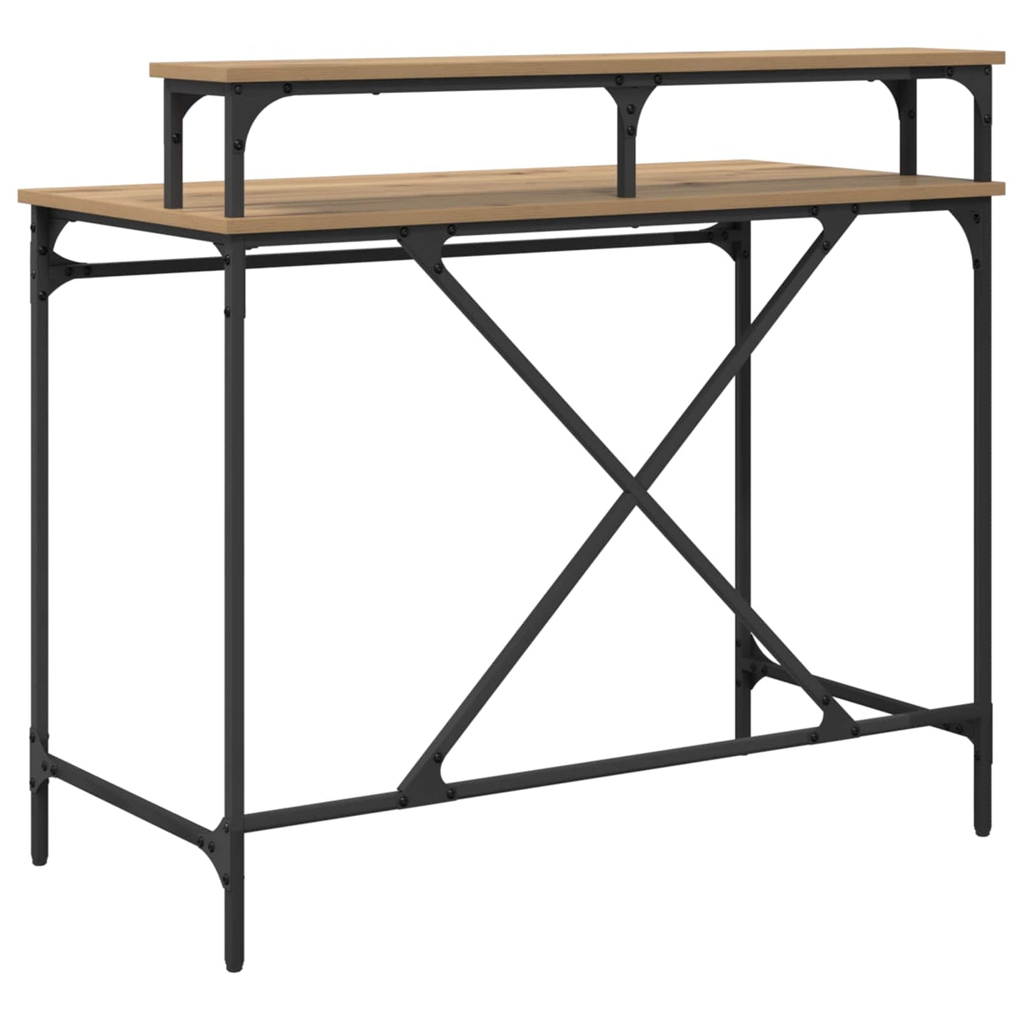 vidaXL Desk Artisan Oak 100 x 50 x 90 cm Engineered Wood