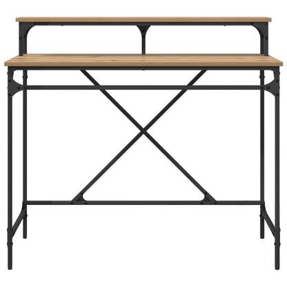 vidaXL Desk Artisan Oak 100 x 50 x 90 cm Engineered Wood