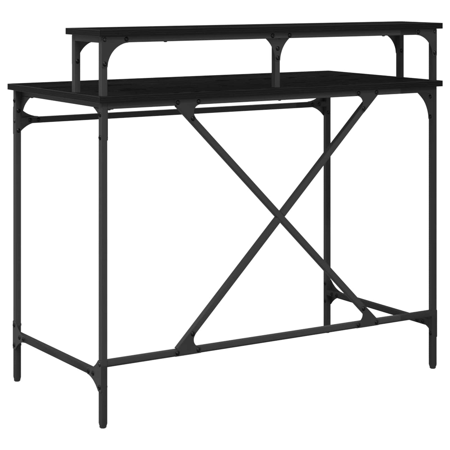 vidaXL Desk Black Oak 100 x 50 x 90 cm Engineered Wood