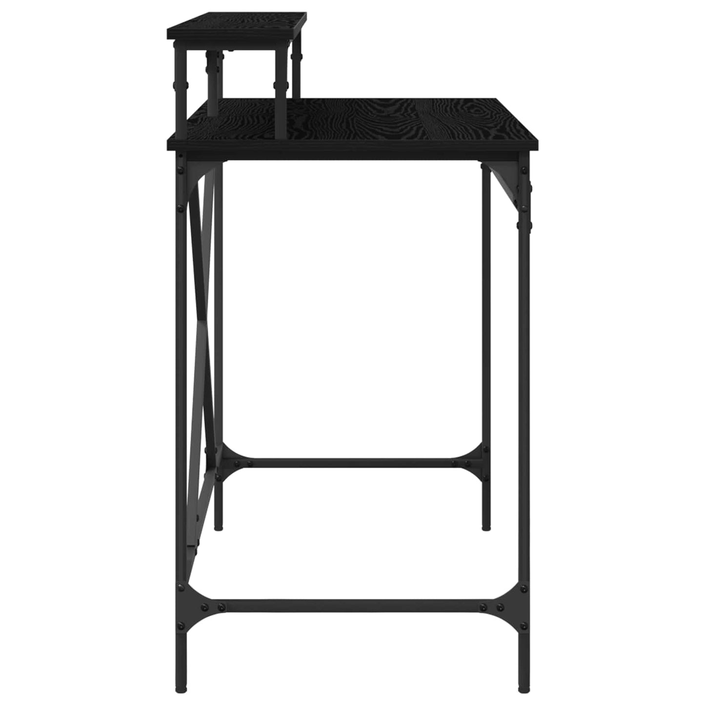 vidaXL Desk Black Oak 100 x 50 x 90 cm Engineered Wood