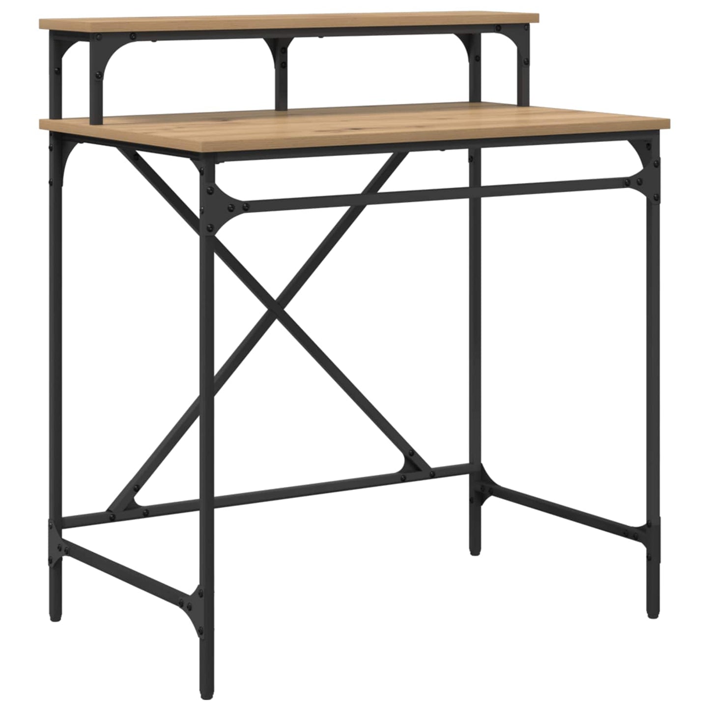 vidaXL Desk Artisan Oak Engineered Wood 80 x 50 x 90 cm