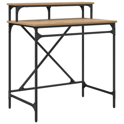 vidaXL Desk Artisan Oak Engineered Wood 80 x 50 x 90 cm