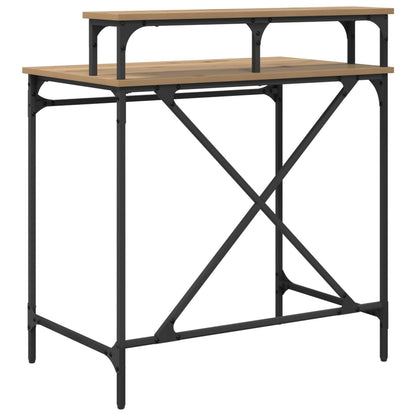 vidaXL Desk Artisan Oak Engineered Wood 80 x 50 x 90 cm
