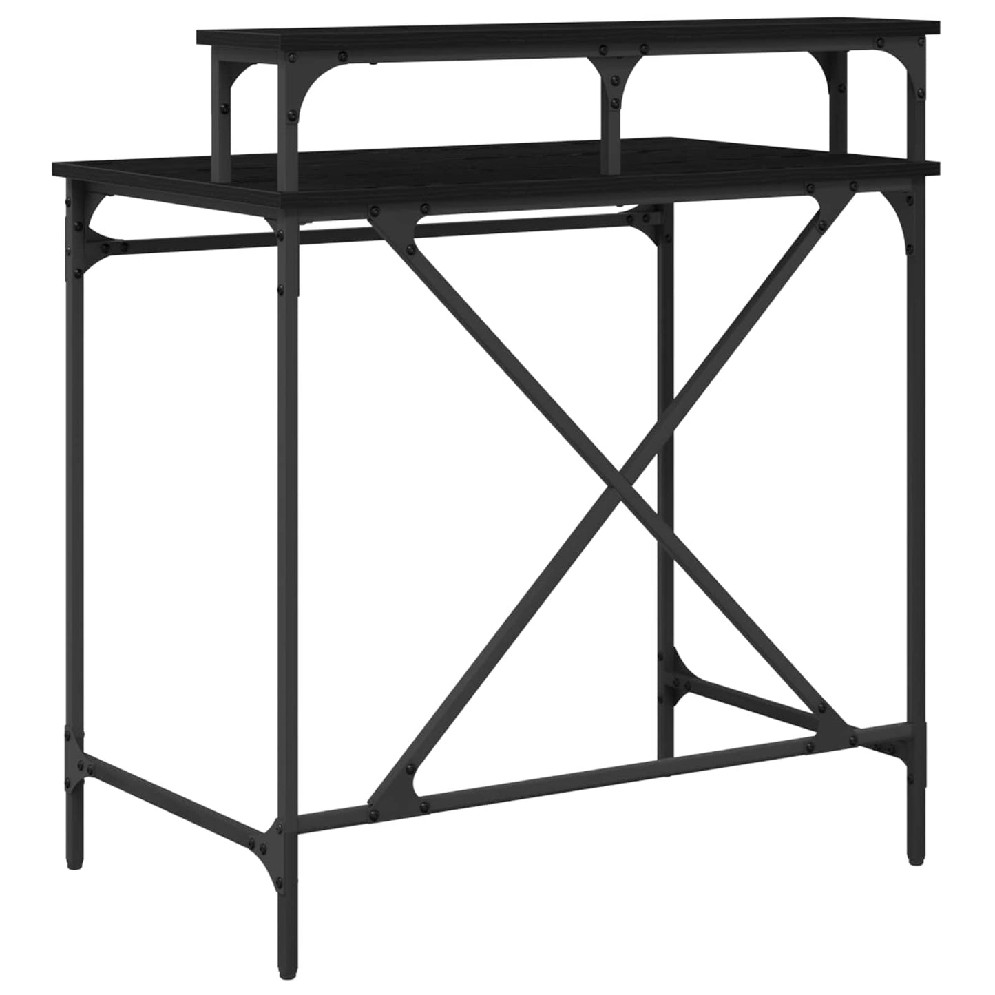 vidaXL Desk Black Oak 80 x 50 x 90 cm Engineered Wood