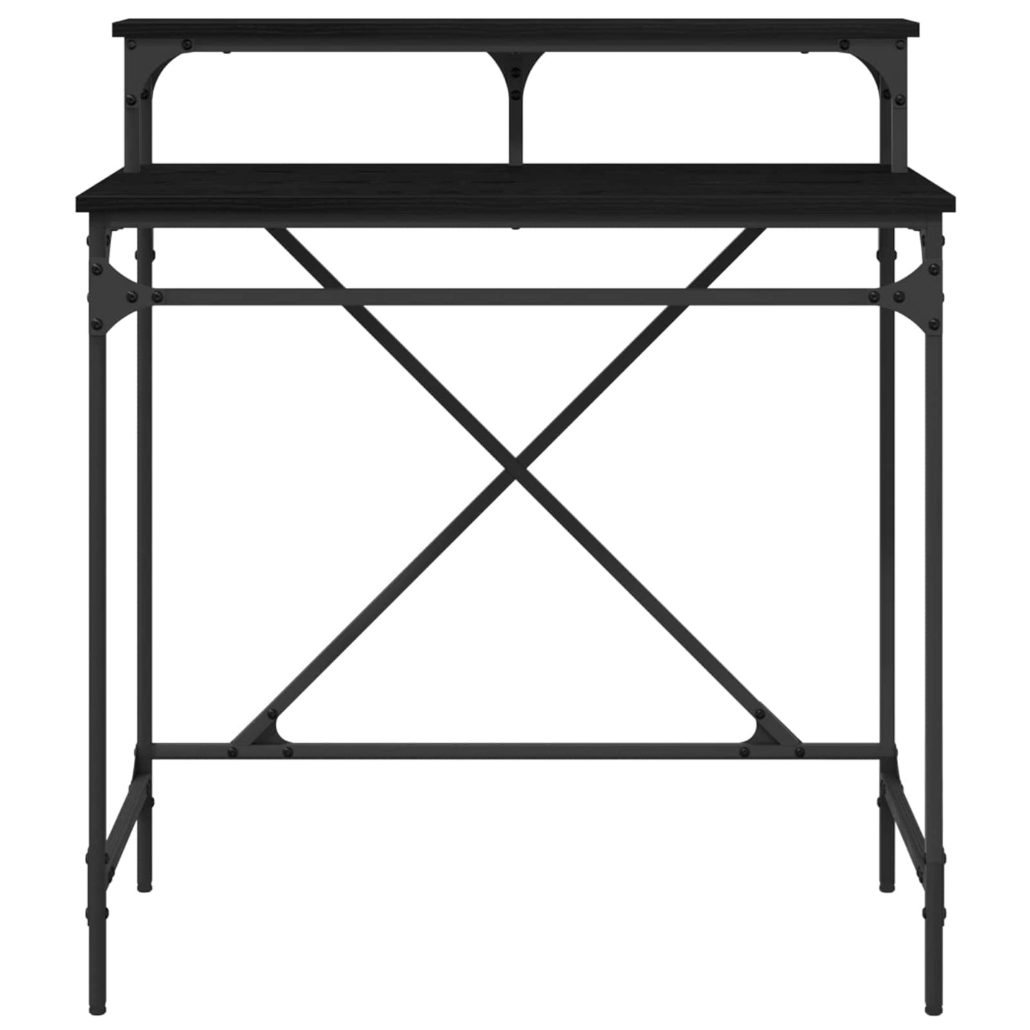 vidaXL Desk Black Oak 80 x 50 x 90 cm Engineered Wood