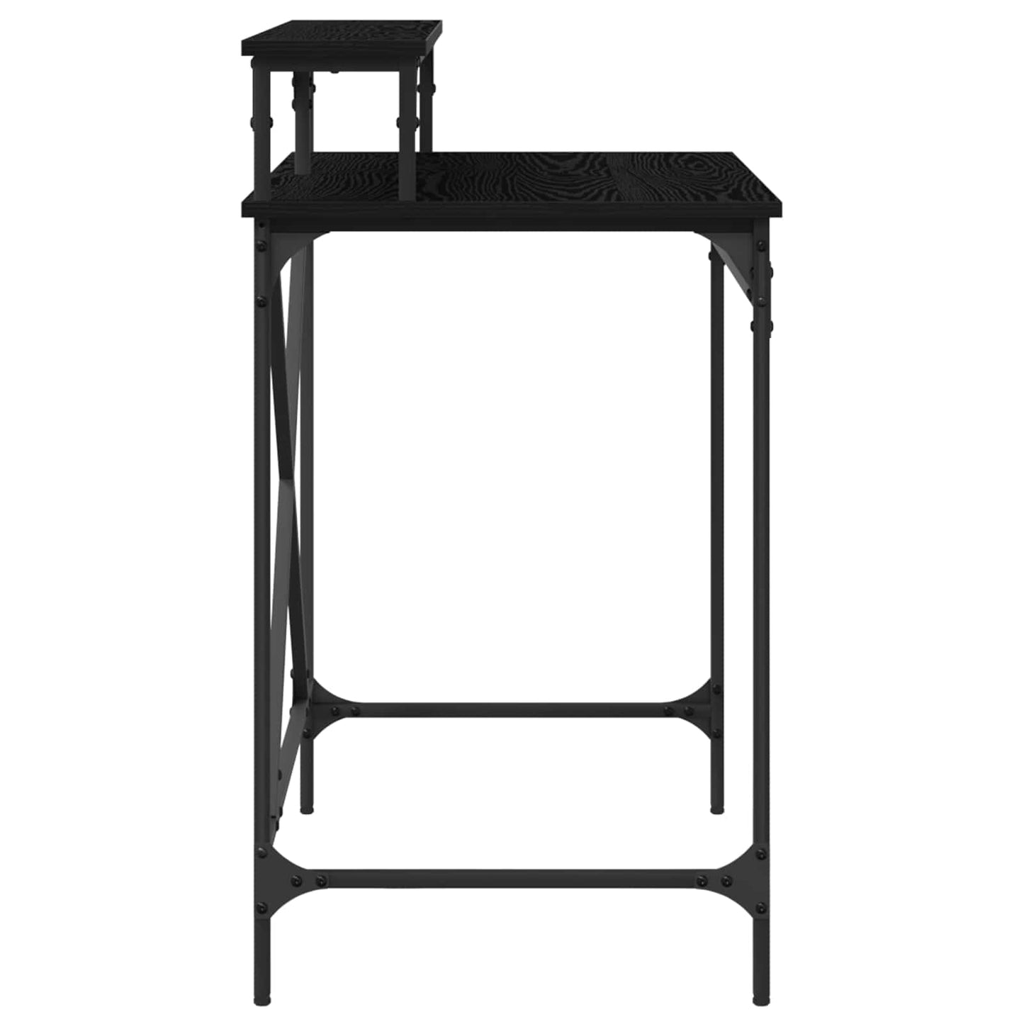 vidaXL Desk Black Oak 80 x 50 x 90 cm Engineered Wood
