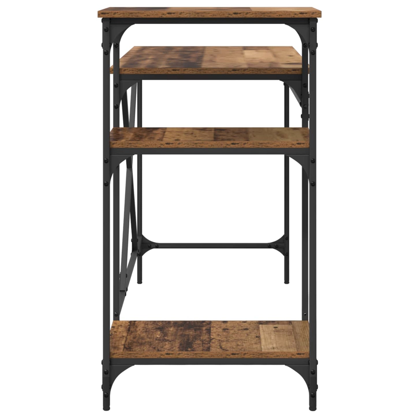 vidaXL Desk Old Wood 135 x 50 x 90 cm Engineered Wood