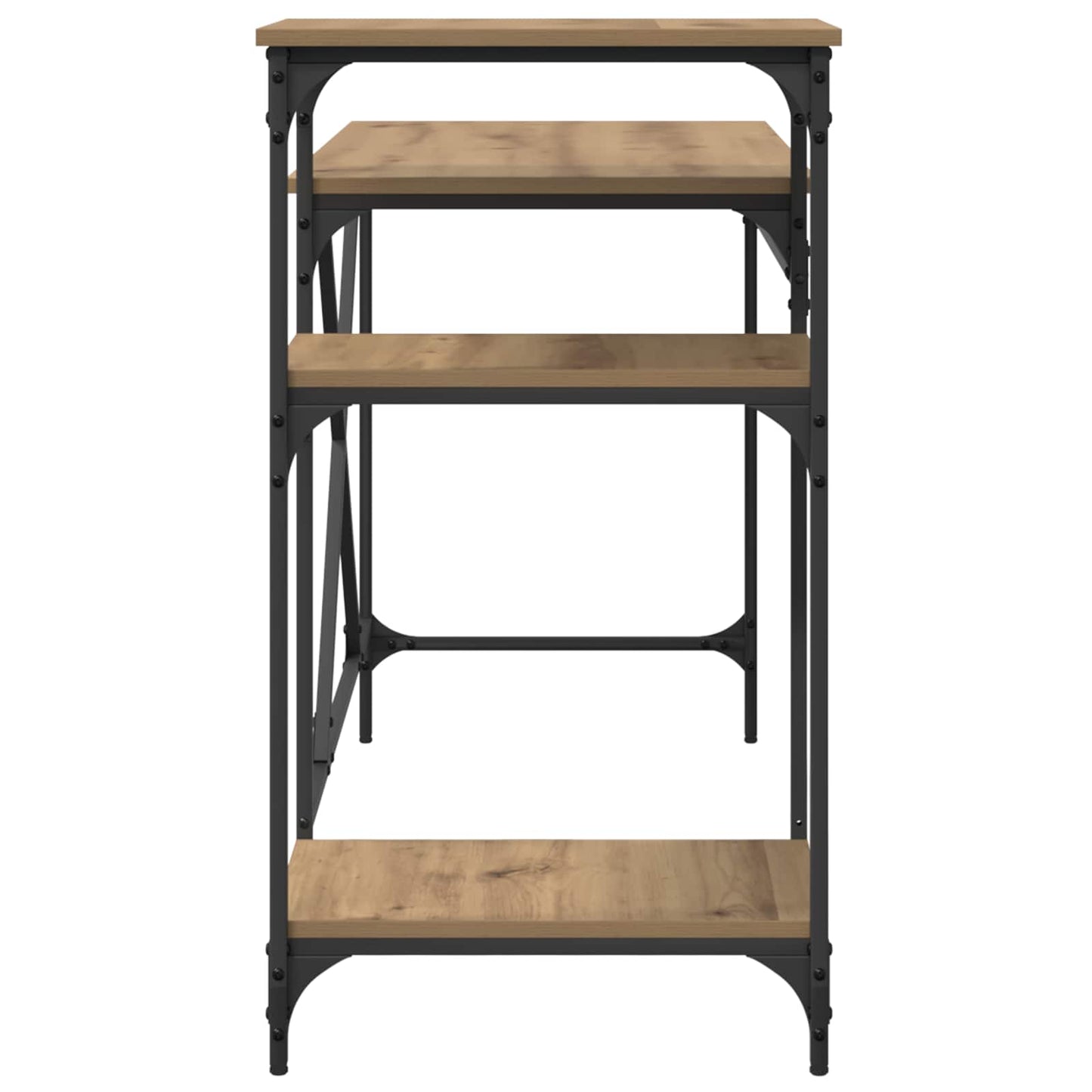 vidaXL Desk Artisan Oak 135 x 50 x 90 cm Engineered Wood