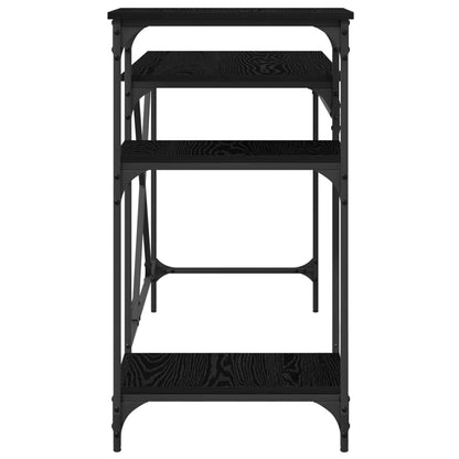 vidaXL Desk Black Oak Engineered Wood 135 x 50 x 90 cm