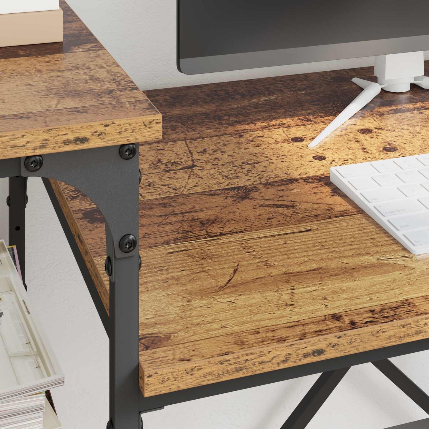 vidaXL Desk Old Wood 105 x 50 x 90 cm Engineered Wood