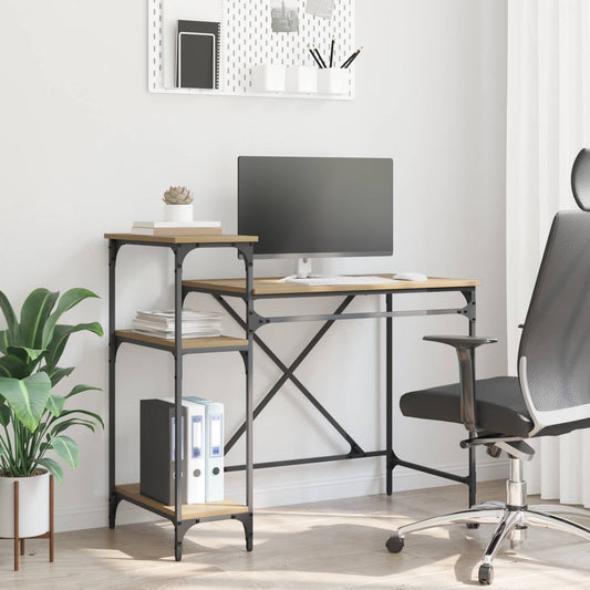 vidaXL Desk Artisan Oak Engineered Wood 105 x 50 x 90 cm