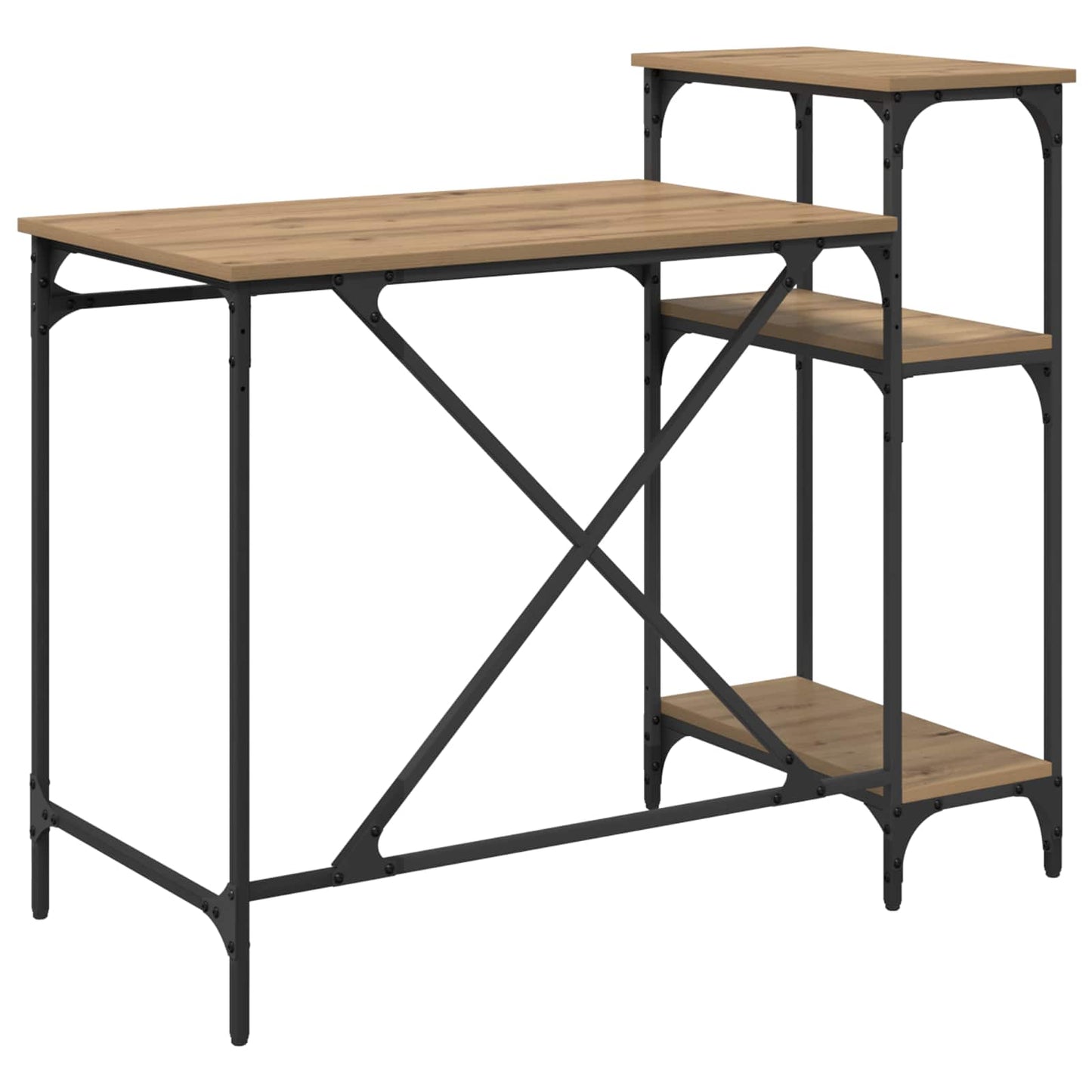 vidaXL Desk Artisan Oak 105 x 50 x 90 cm Engineered Wood