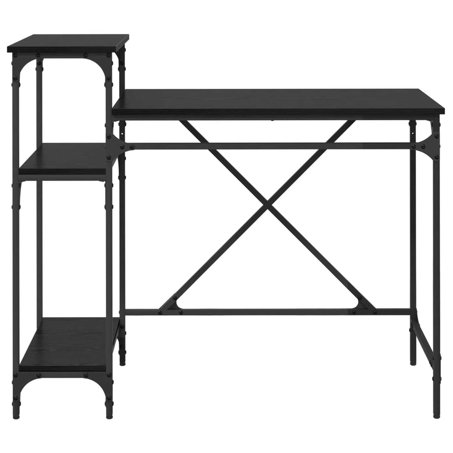 vidaXL Desk Black Oak 105 x 50 x 90 cm Engineered Wood
