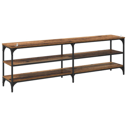 vidaXL TV Cabinet Old Wood 160 x 30 x 50 cm Engineered Wood and Iron