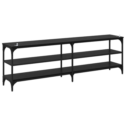 vidaXL TV Cabinet Black Oak 160 x 30 x 50 cm Engineered Wood and Iron