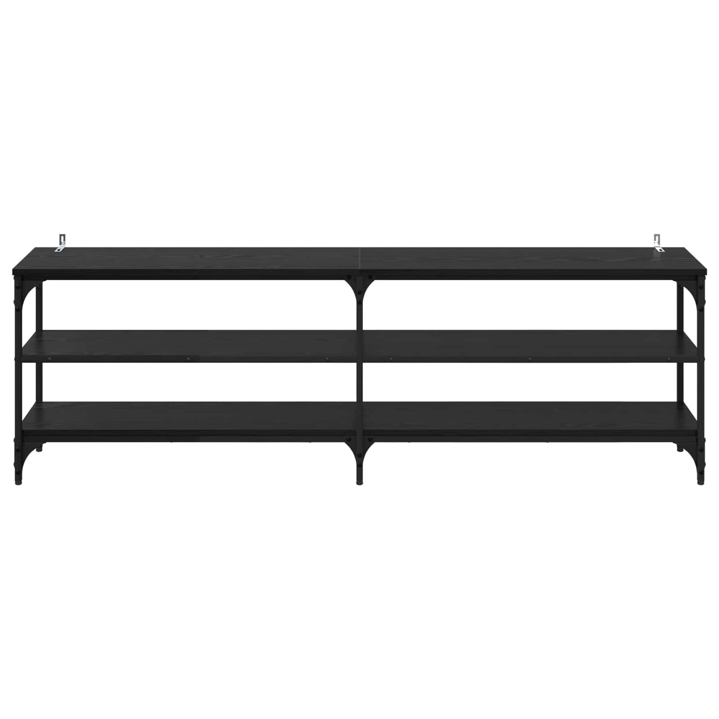 vidaXL TV Cabinet Black Oak 160 x 30 x 50 cm Engineered Wood and Iron