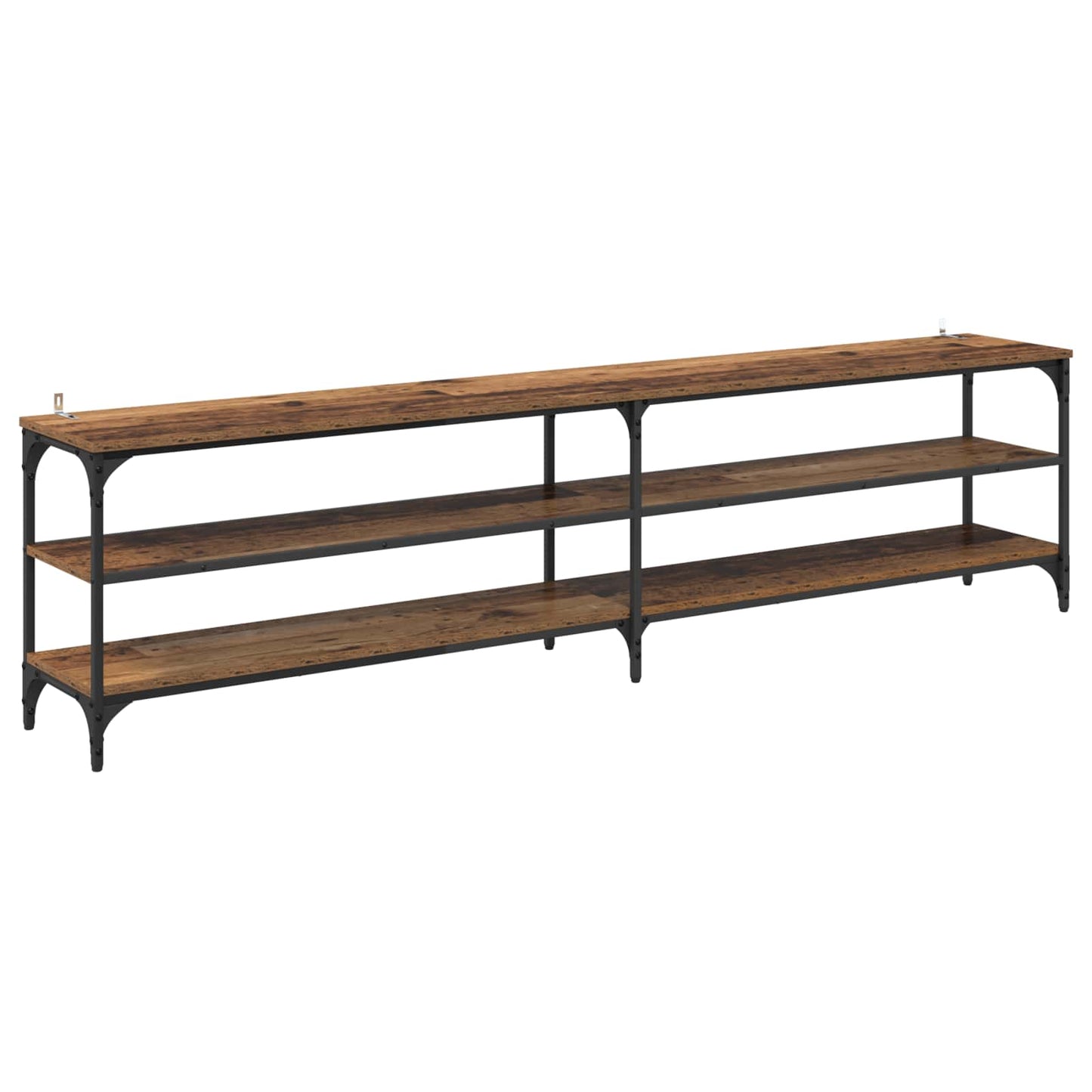 vidaXL TV Cabinet Old Wood 200 x 30 x 50 cm Engineered Wood and Iron
