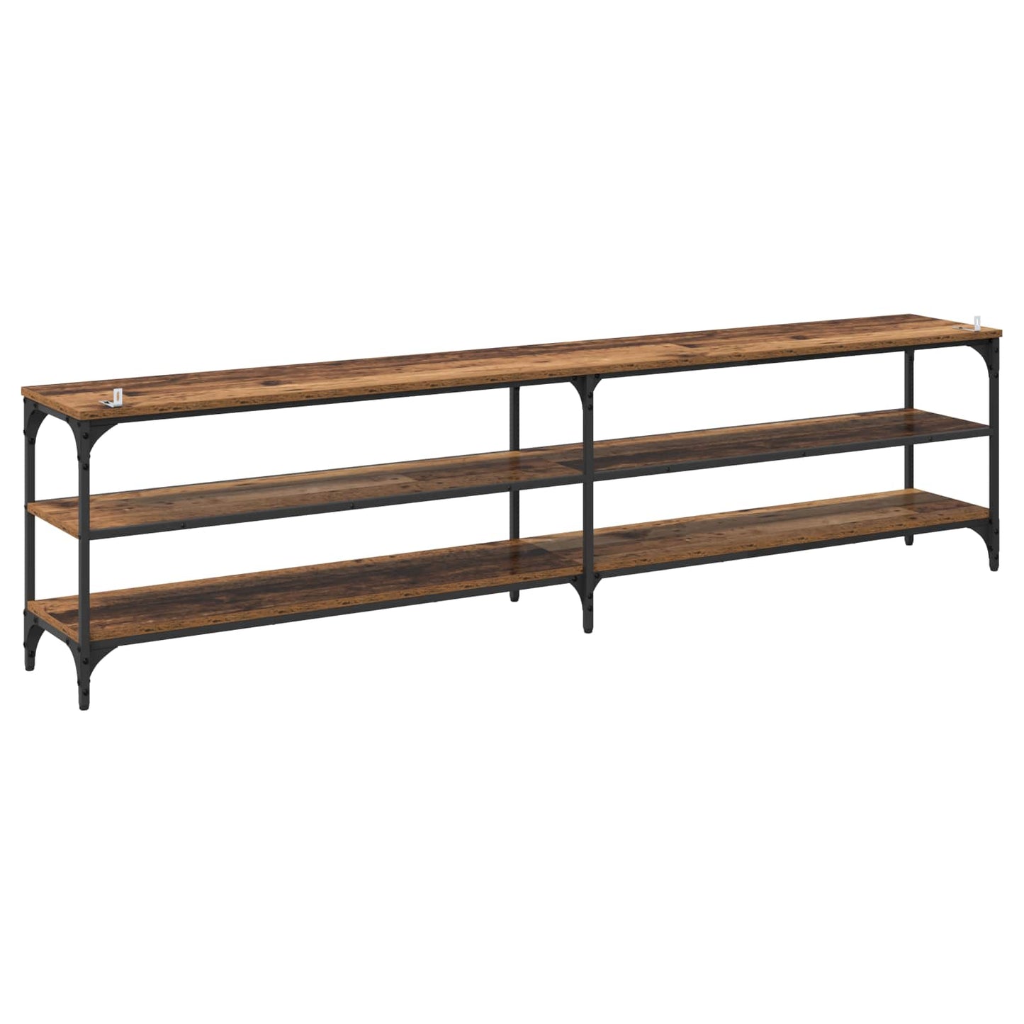 vidaXL TV Cabinet Old Wood 200 x 30 x 50 cm Engineered Wood and Iron