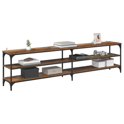 vidaXL TV Cabinet Old Wood 200 x 30 x 50 cm Engineered Wood and Iron