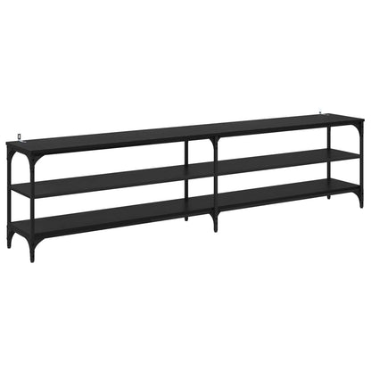 vidaXL TV Cabinet Black Oak 200 x 30 x 50 cm Engineered Wood and Iron