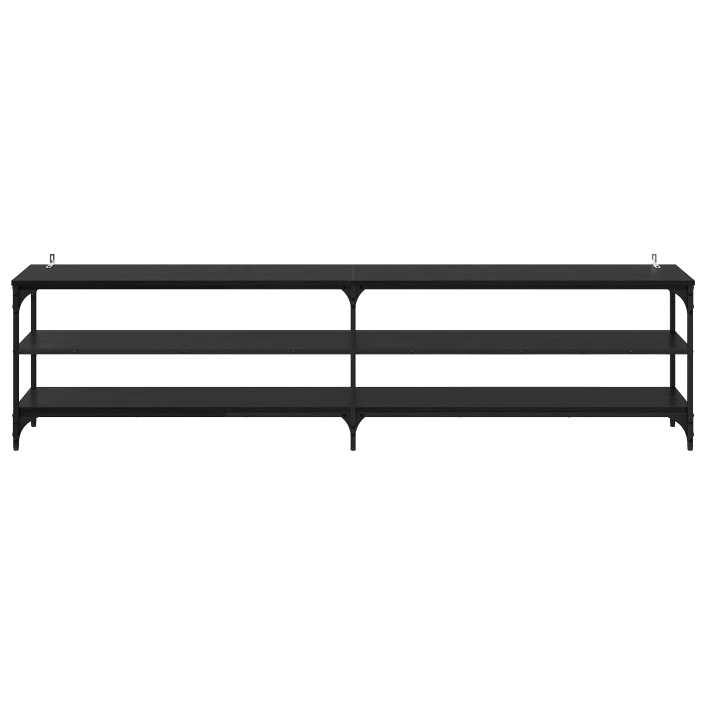 vidaXL TV Cabinet Black Oak 200 x 30 x 50 cm Engineered Wood and Iron