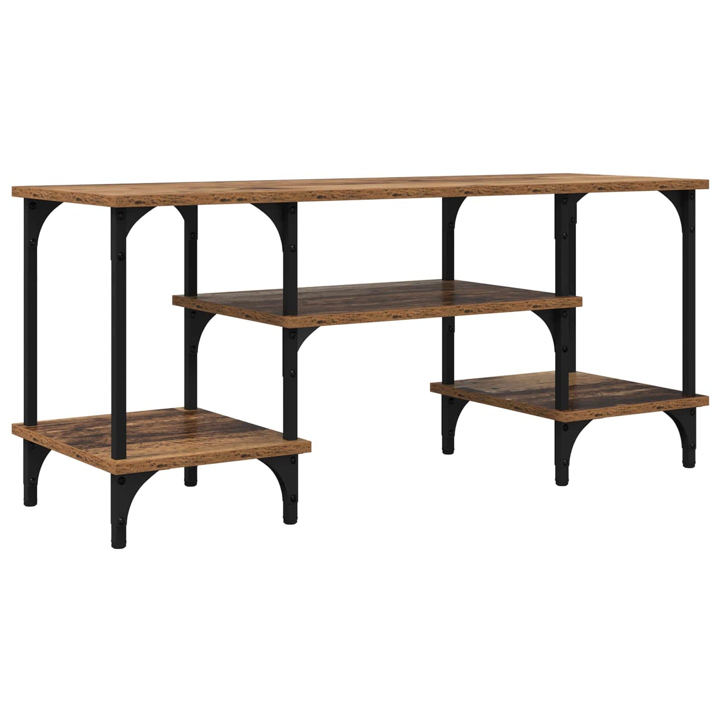 vidaXL TV Cabinet Old Wood 102 x 35 x 45.5 cm Engineered Wood and Iron
