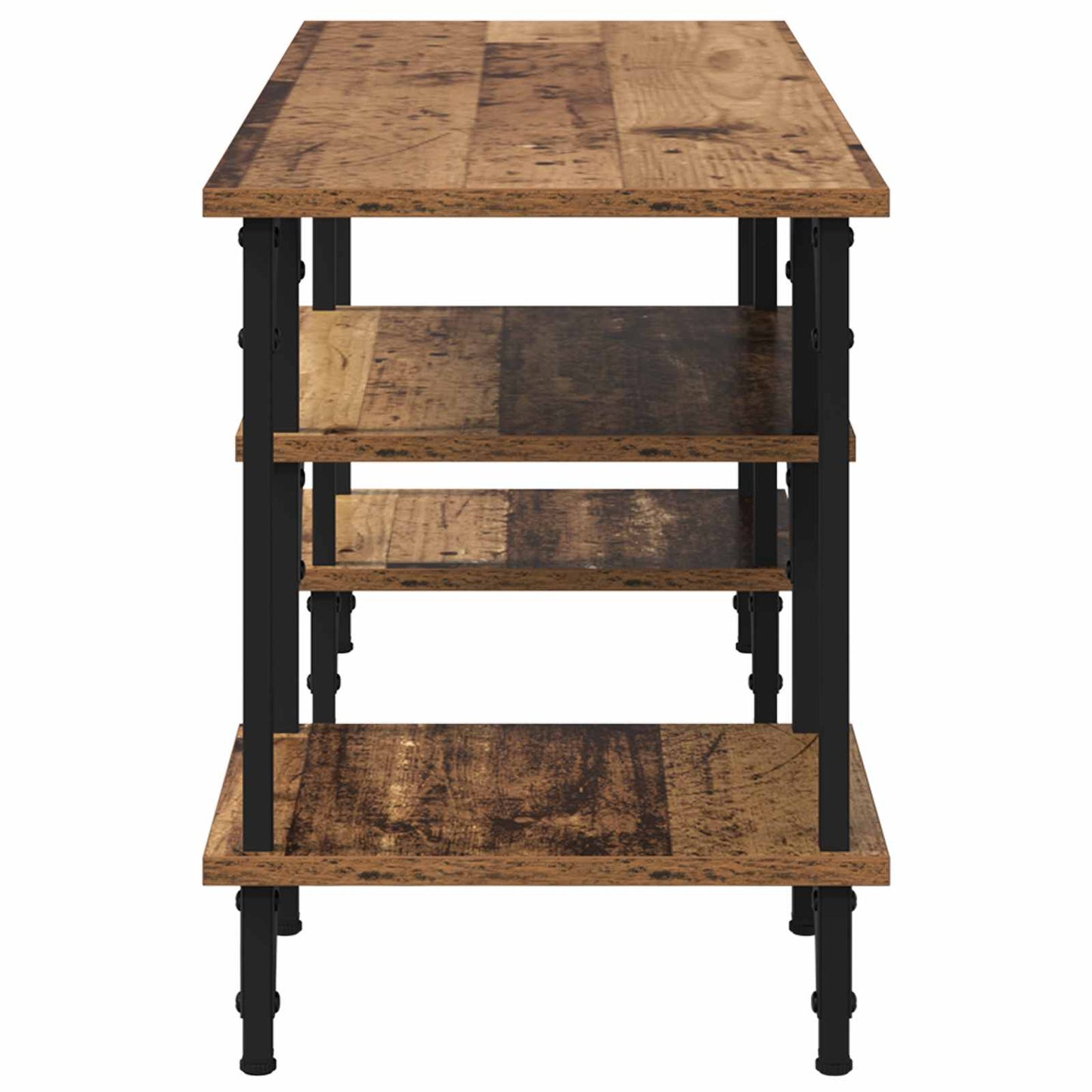 vidaXL TV Cabinet Old Wood 102 x 35 x 45.5 cm Engineered Wood and Iron