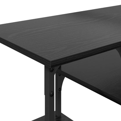 vidaXL TV Cabinet Black Oak 102 x 35 x 45.5 cm