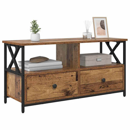 vidaXL TV Cabinet Old Wood 90 x 33 x 45 cm Engineered Wood and Steel