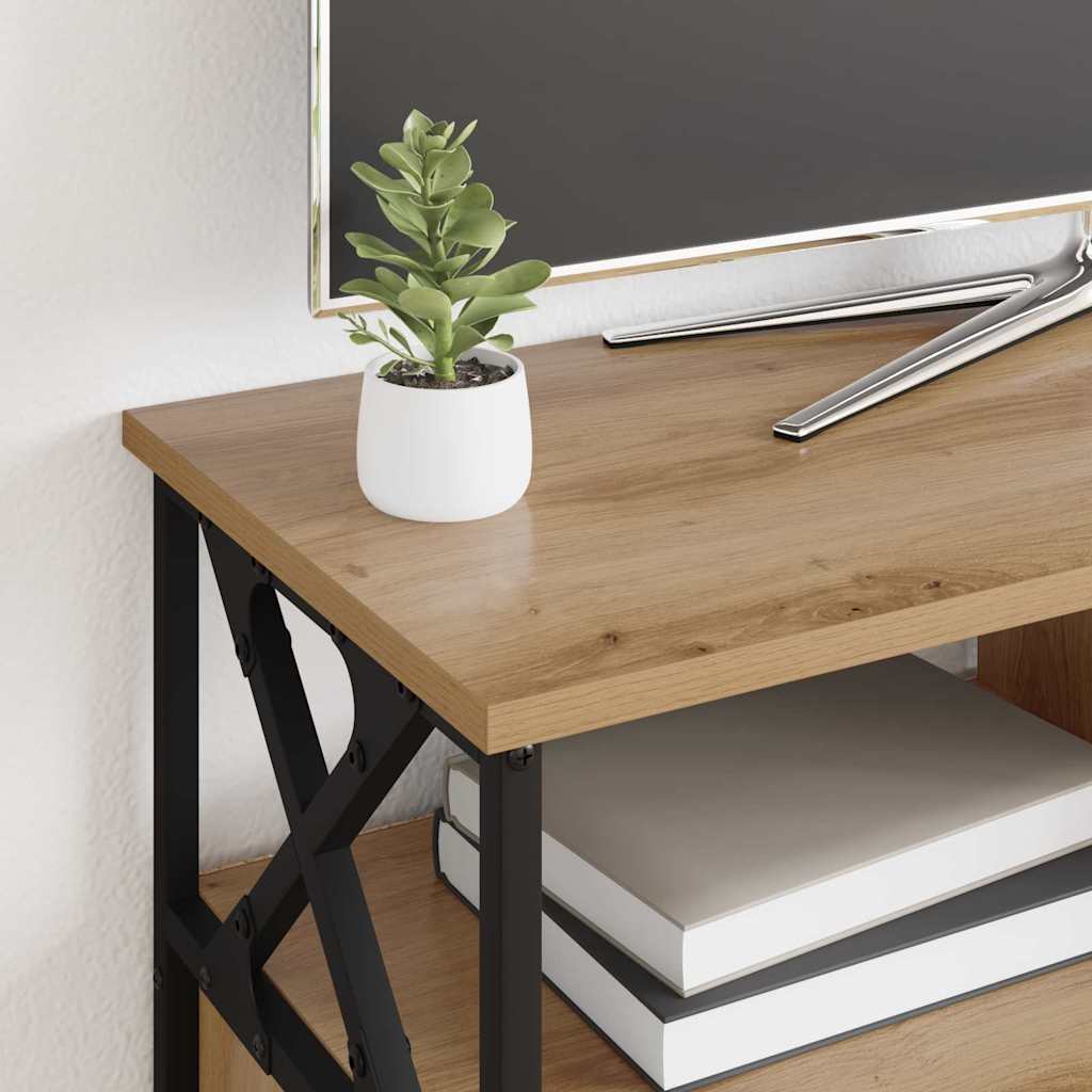 vidaXL TV Cabinet with Drawer Artisan Oak 90 x 33 x 45 cm
