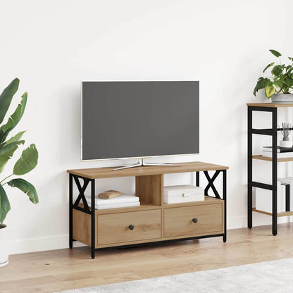 vidaXL TV Cabinet with Drawer Artisan Oak 90 x 33 x 45 cm