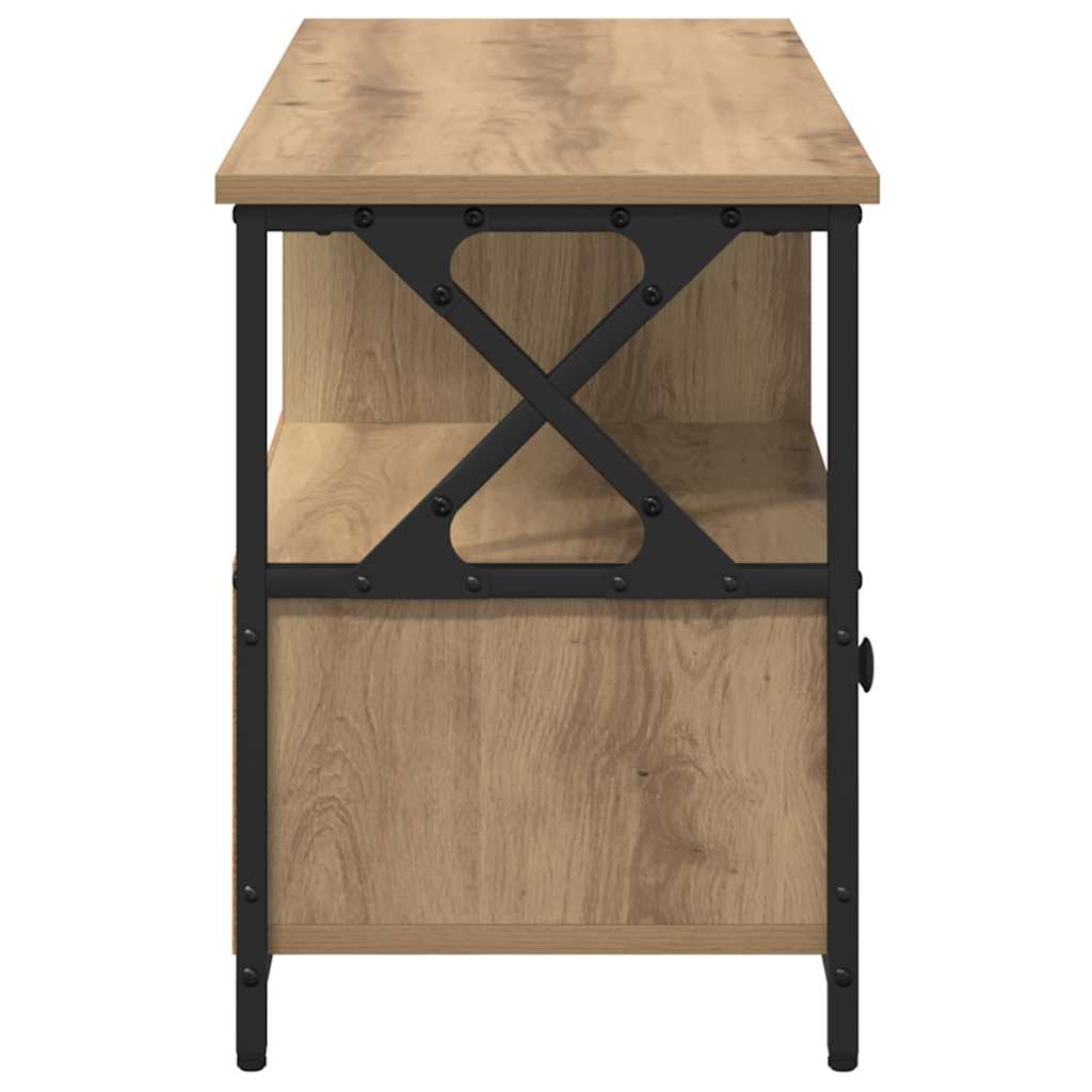 vidaXL TV Cabinet with Drawer Artisan Oak 90 x 33 x 45 cm