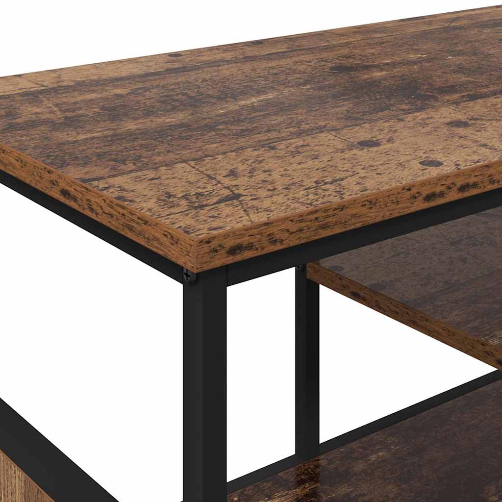 vidaXL TV Cabinet Old Wood 100 x 35 x 45 cm Engineered Wood and Iron