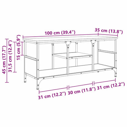 vidaXL TV Cabinet Artisan Oak 100 x 35 x 45 cm