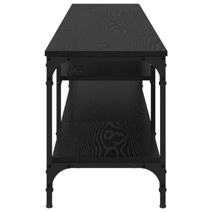 vidaXL TV Cabinet Black Oak 201 x 35 x 45 cm Engineered Wood and Iron