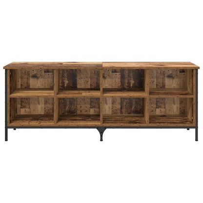 vidaXL Shoe Cabinet Old Wood 131 x 35 x 50 cm Engineered Wood and Iron