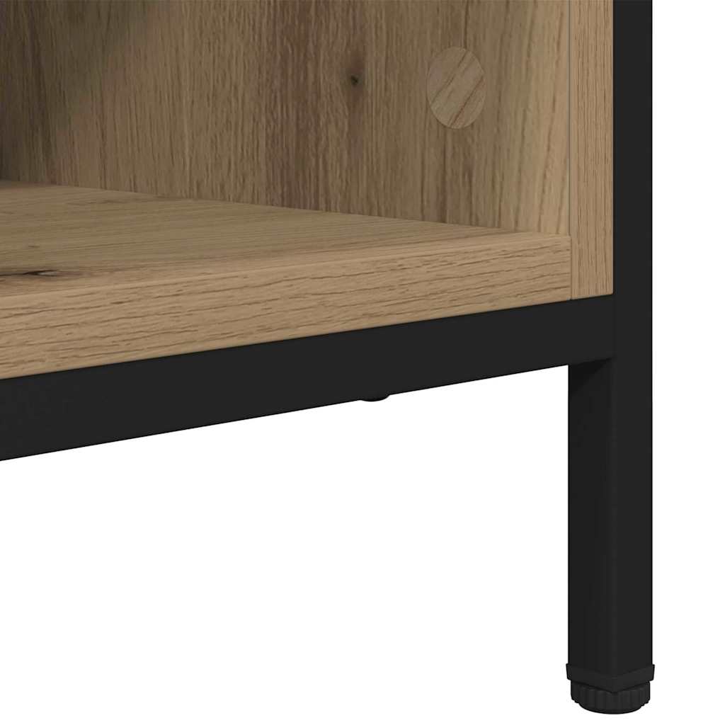 vidaXL Shoe Cabinet 131 x 35 x 50 cm Engineered Wood and Iron